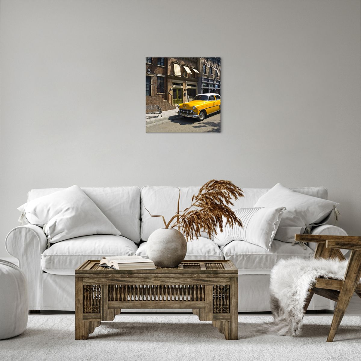 Obraz Na Płótnie - Samochód Ulica - 40X40 Cm - Ac40X40-2569