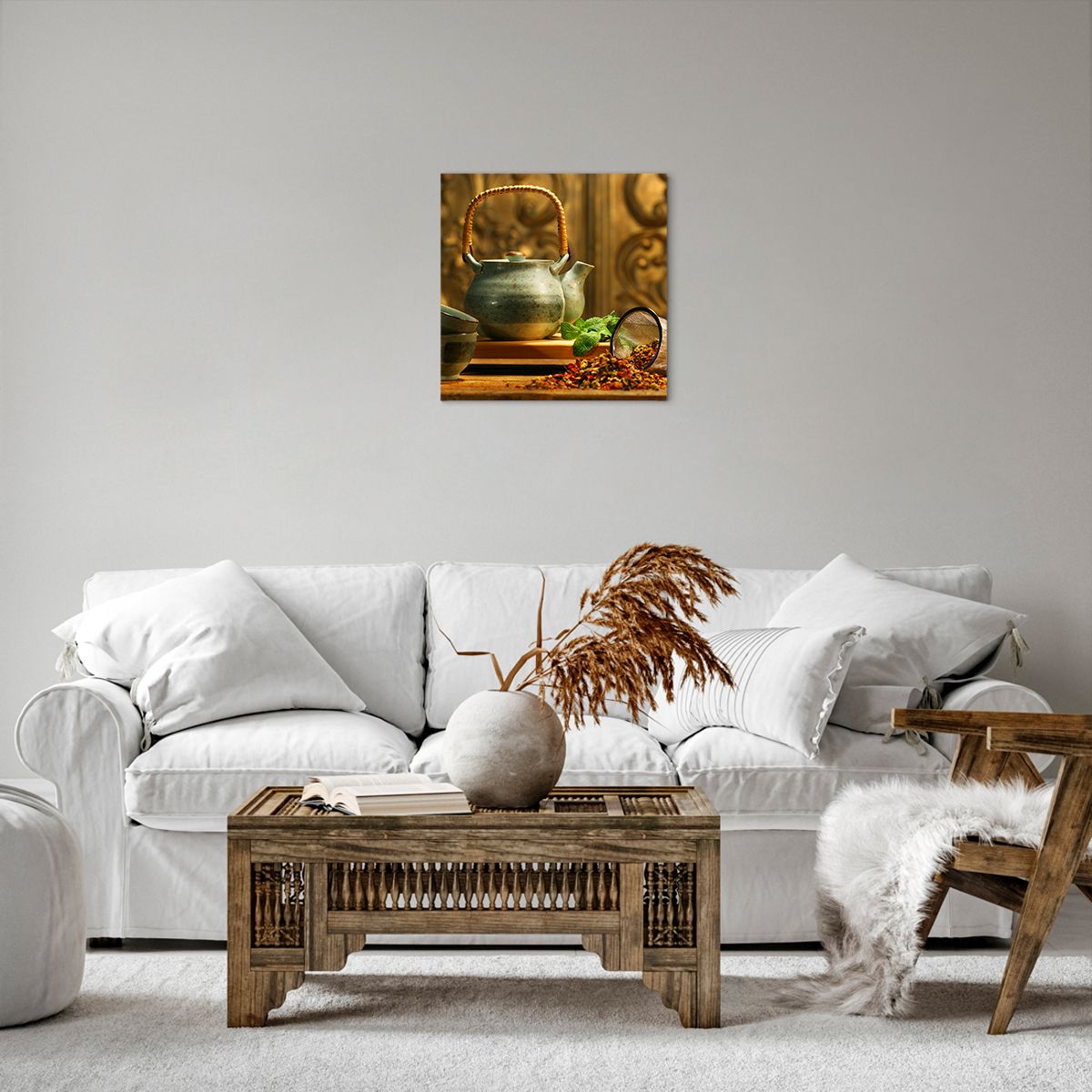 Obraz Na Płótnie - Imbryk Herbata - 40X40 Cm - Ac40X40-2628