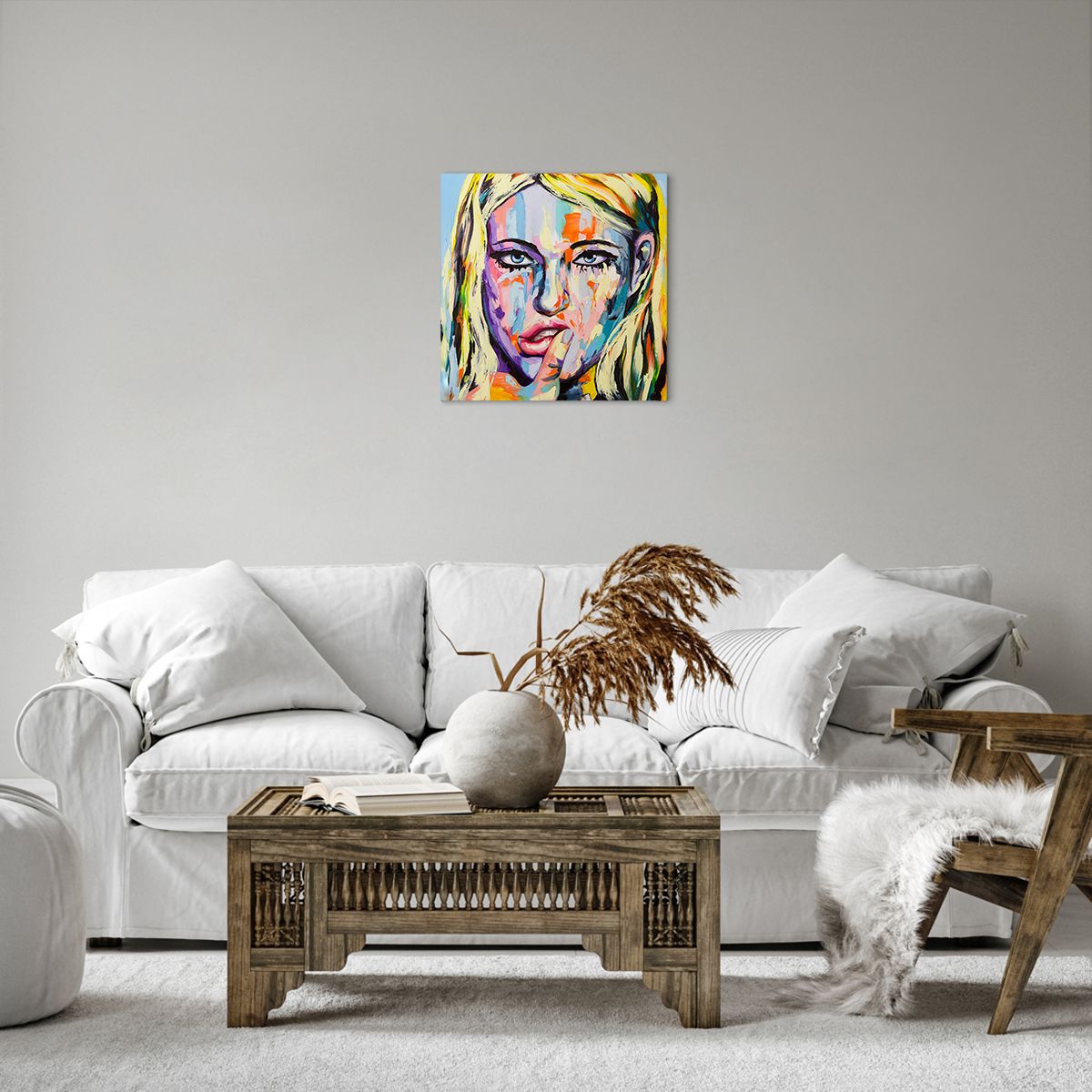 Obraz Na Płótnie - Kobieta Rysunek - 40X40 Cm - Ac40X40-2904