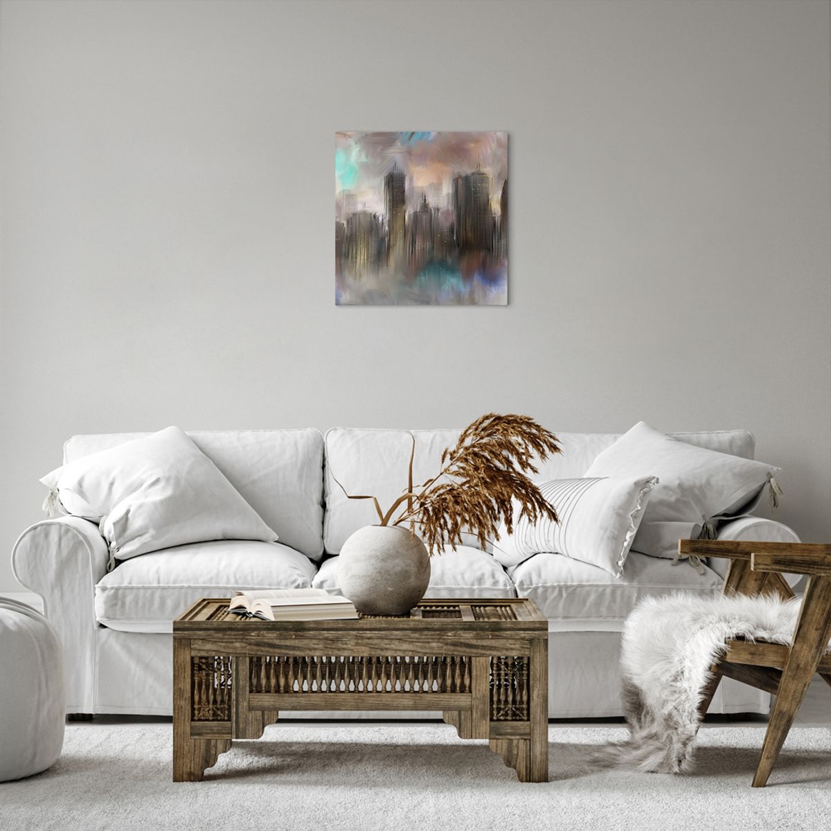 Obraz Na Płótnie - Miasto Budynki  - 40X40 Cm - Ac40X40-3675