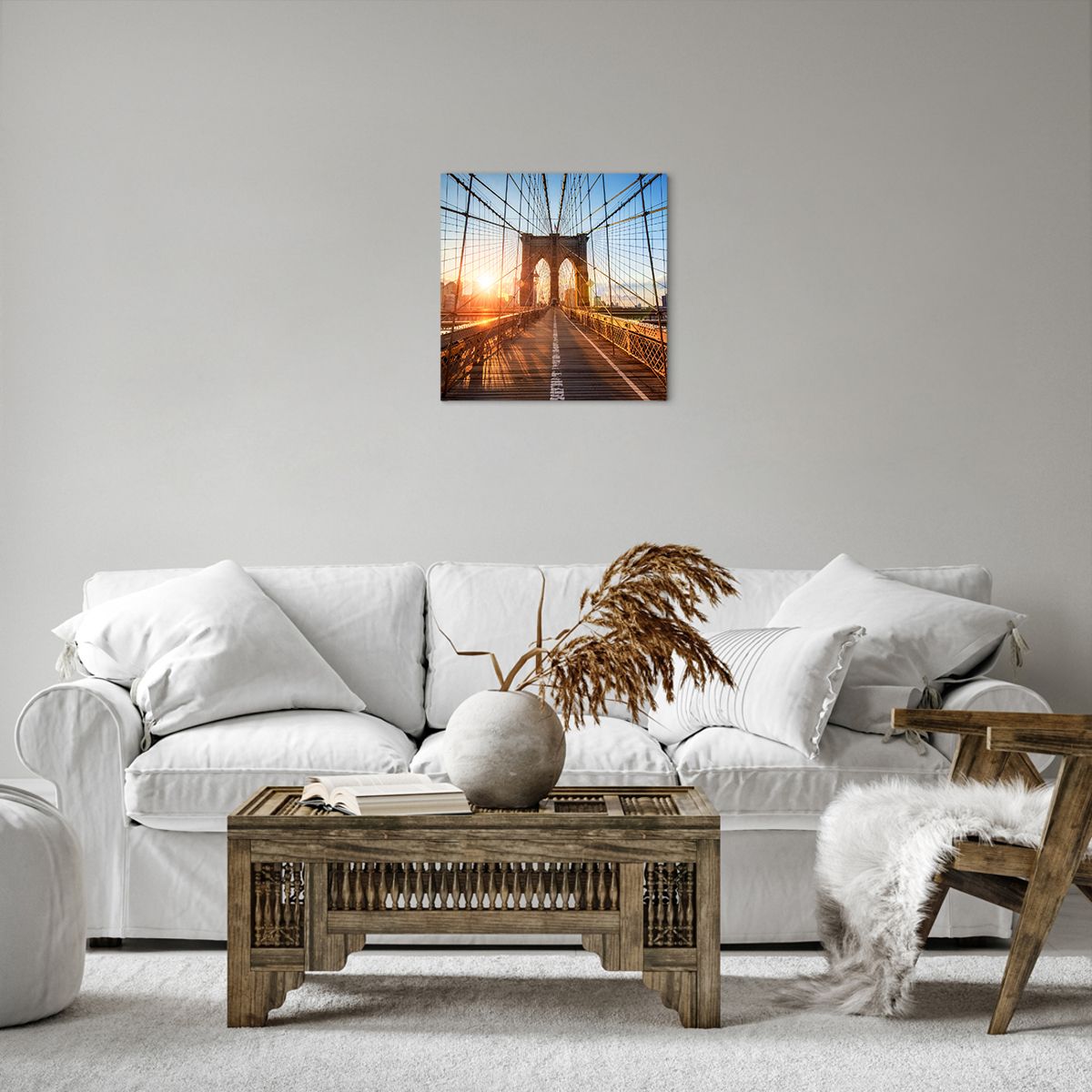 Obraz Na Płótnie - Most Panorama  - 40X40 Cm - Ac40X40-3707