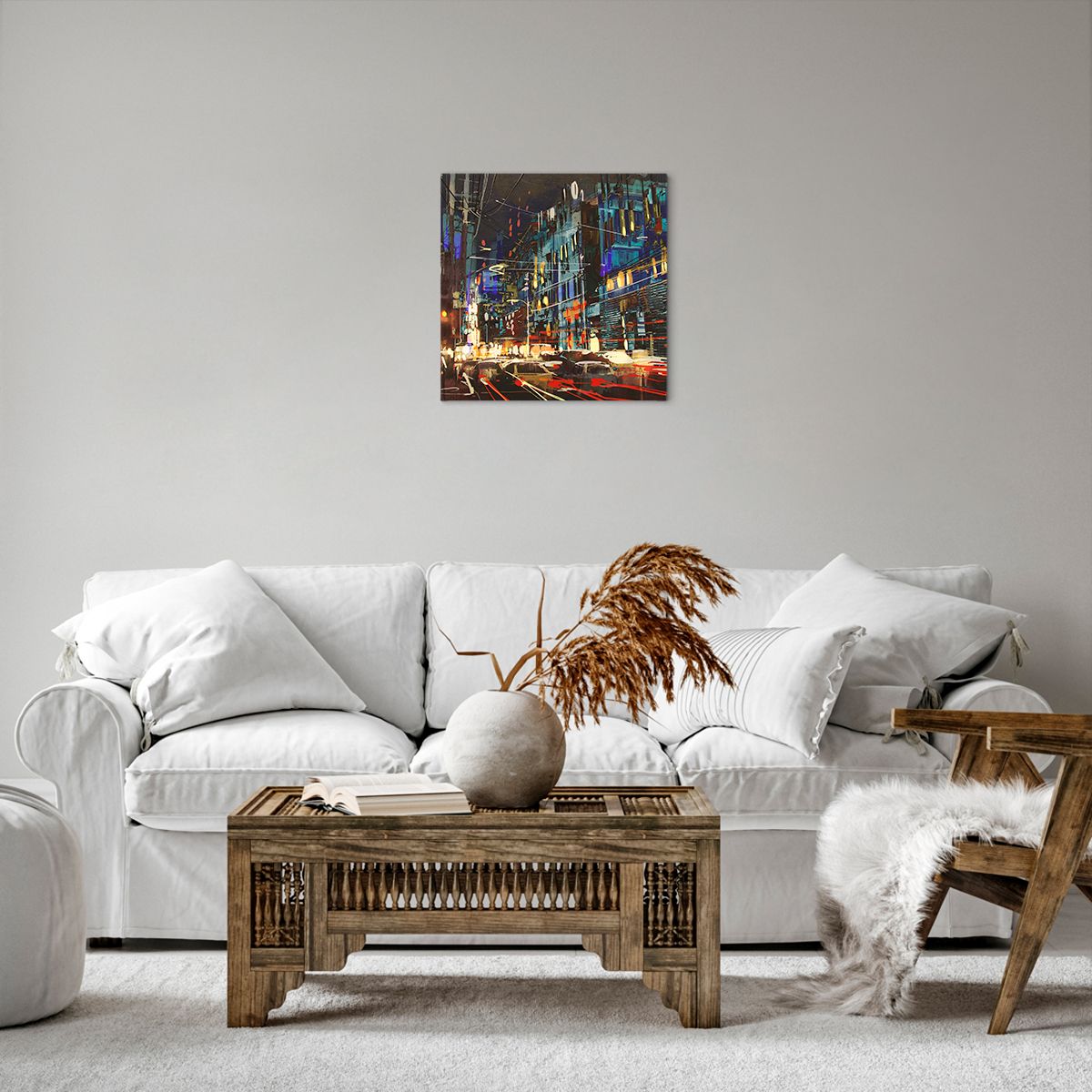 Obraz Na Płótnie - Miasto Centrum Auto - 40X40 Cm - Ac40X40-3787