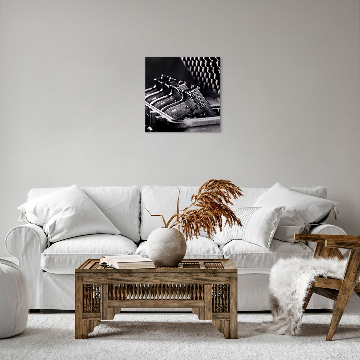 Obraz Na Płótnie - Rewolwer Broń  - 40X40 Cm - Ac40X40-4004