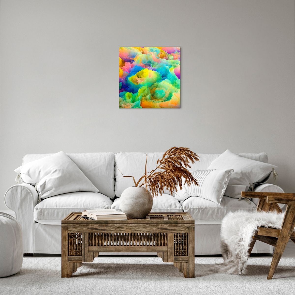 Obraz Na Płótnie - Kolory Tęczy  - 40X40 Cm - Ac40X40-4055