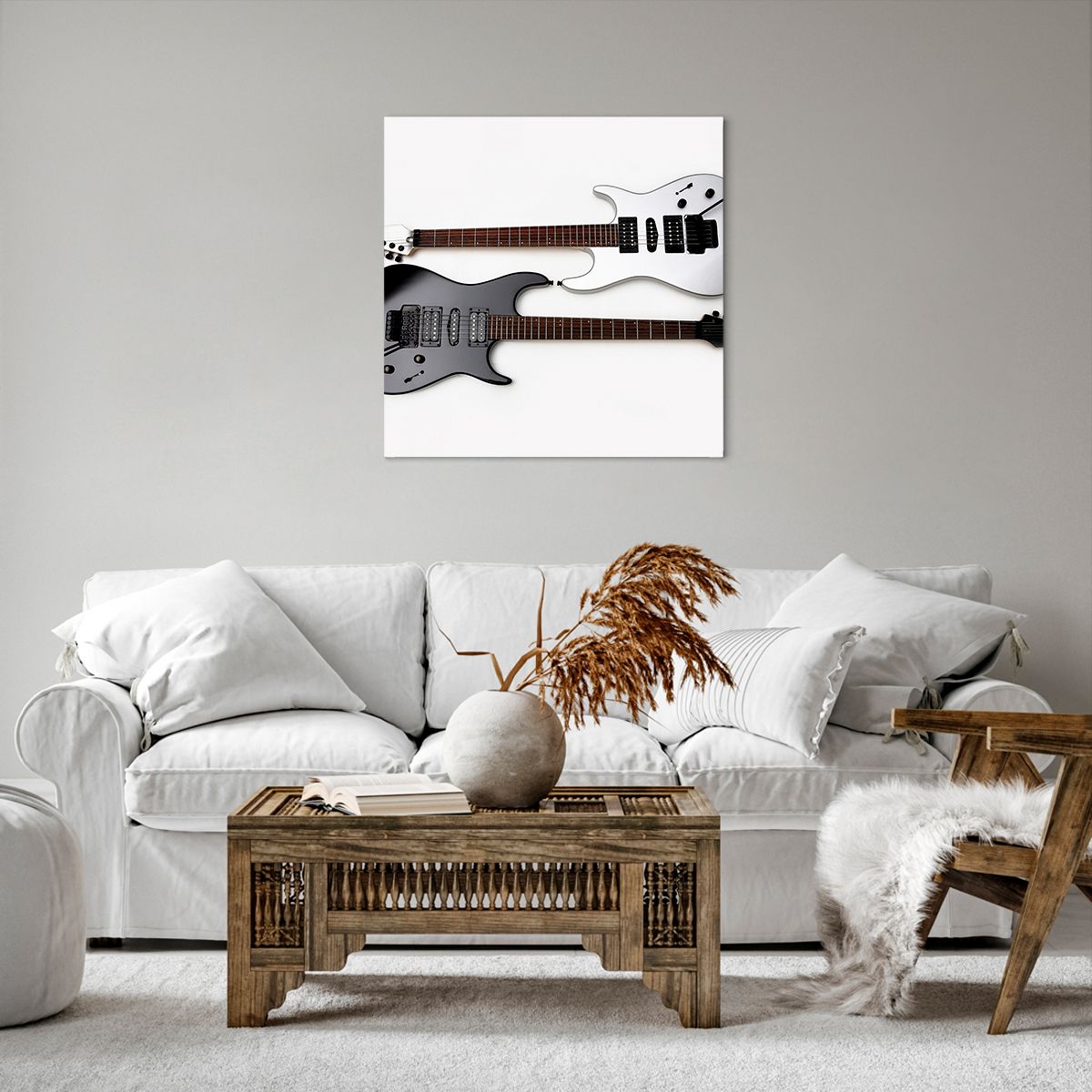 Obraz Na Płótnie - Gitara Muzyka  - 60X60 Cm - Ac60X60-0369