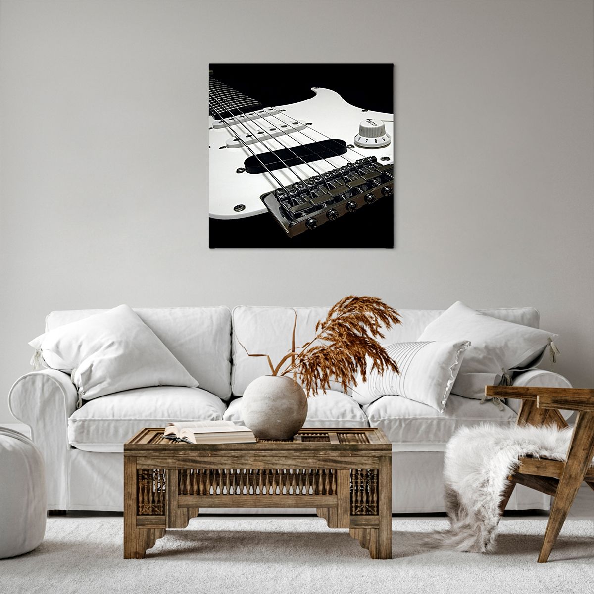 Obraz Na Płótnie - Gitara Muzyka  - 60X60 Cm - Ac60X60-0379