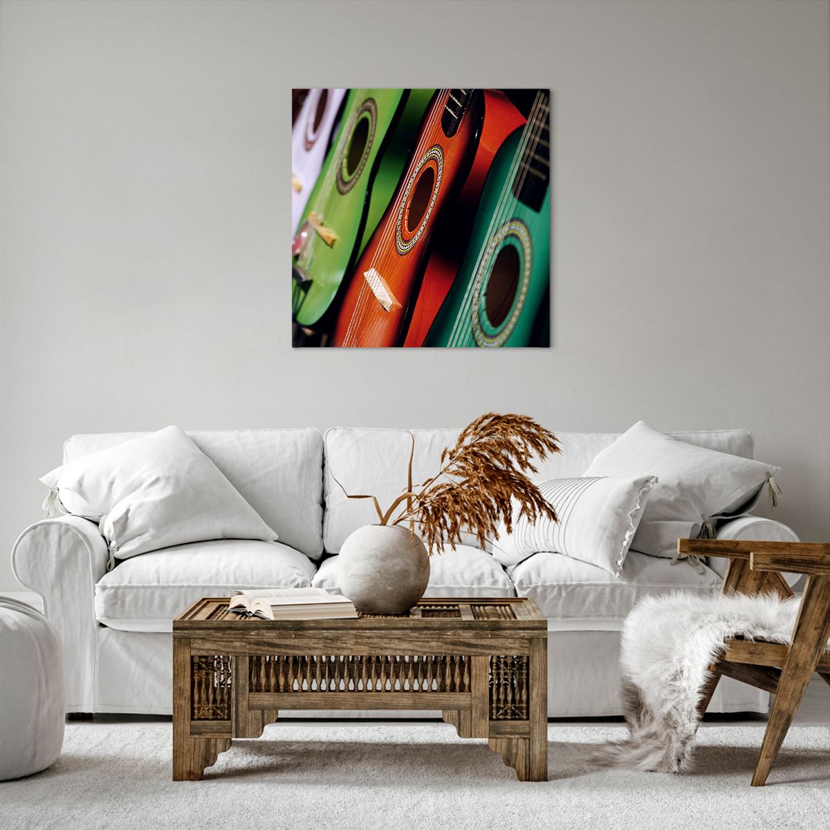 Obraz Na Płótnie - Gitara Muzyka Gra - 60X60 Cm - Ac60X60-2113