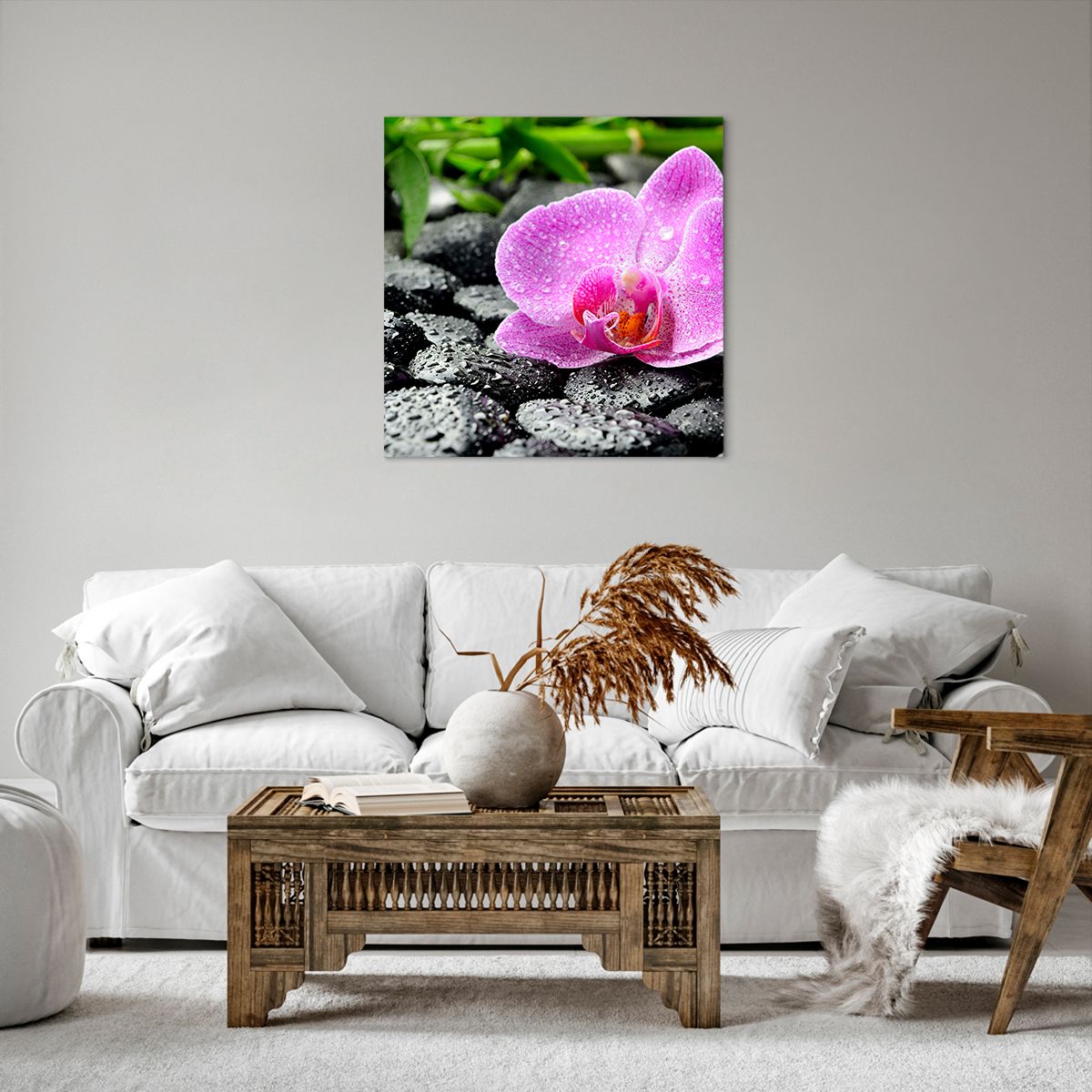 Obraz Na Płótnie - Storczyk Kamień - 60X60 Cm - Ac60X60-2165