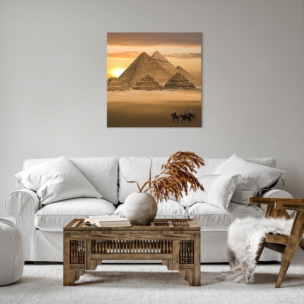 Obraz Na Płótnie - Egipt Piramida  - 60X60 Cm - Ac60X60-2196