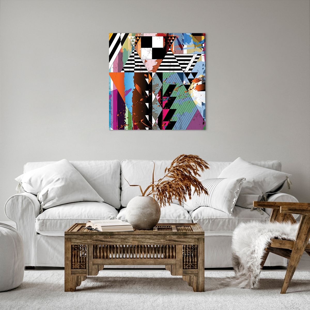 Obraz Na Płótnie - Kompozycja Figury - 60X60 Cm - Ac60X60-3636