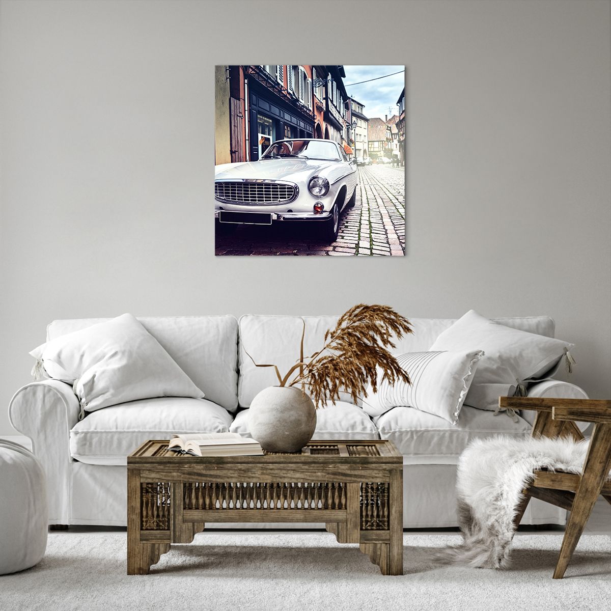 Obraz Na Płótnie - Samochód Uliczka - 60X60 Cm - Ac60X60-3677