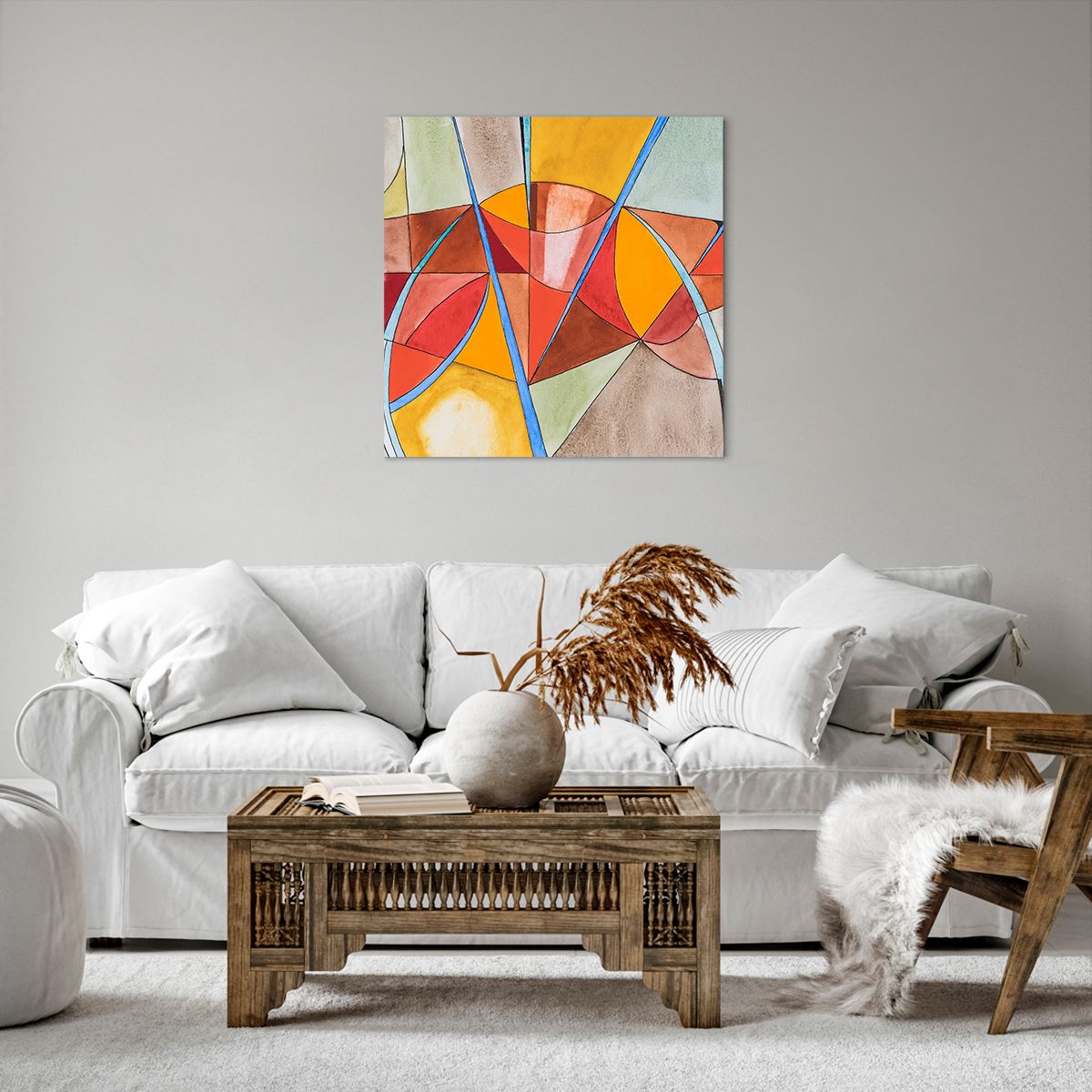 Obraz Na Płótnie - Kompozycja Figury - 60X60 Cm - Ac60X60-3960