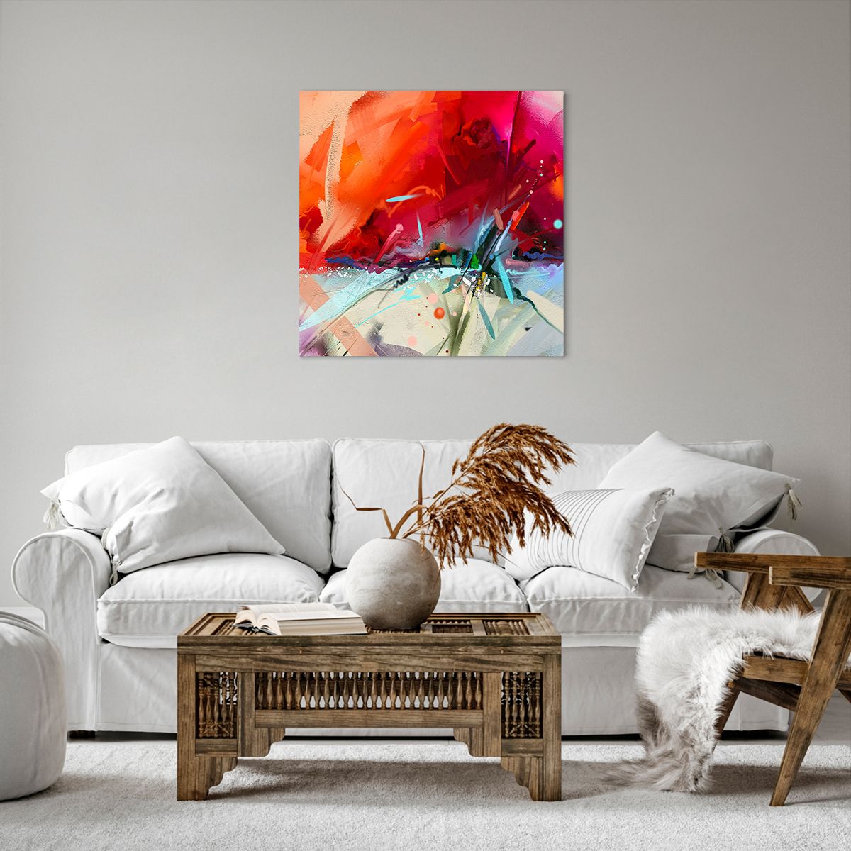 Obraz Na Płótnie - Kompozycja Dynamika - 60X60 Cm - Ac60X60-4036
