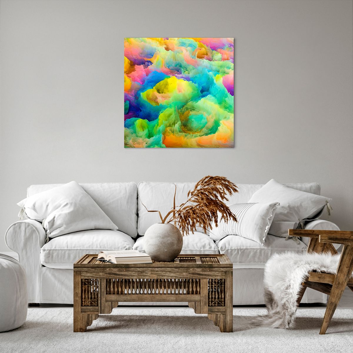 Obraz Na Płótnie - Kolory Tęczy  - 60X60 Cm - Ac60X60-4055
