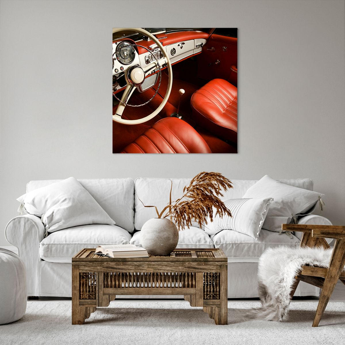 Obraz Na Płótnie - Samochód Retro - 70X70 Cm - Ac70X70-0149