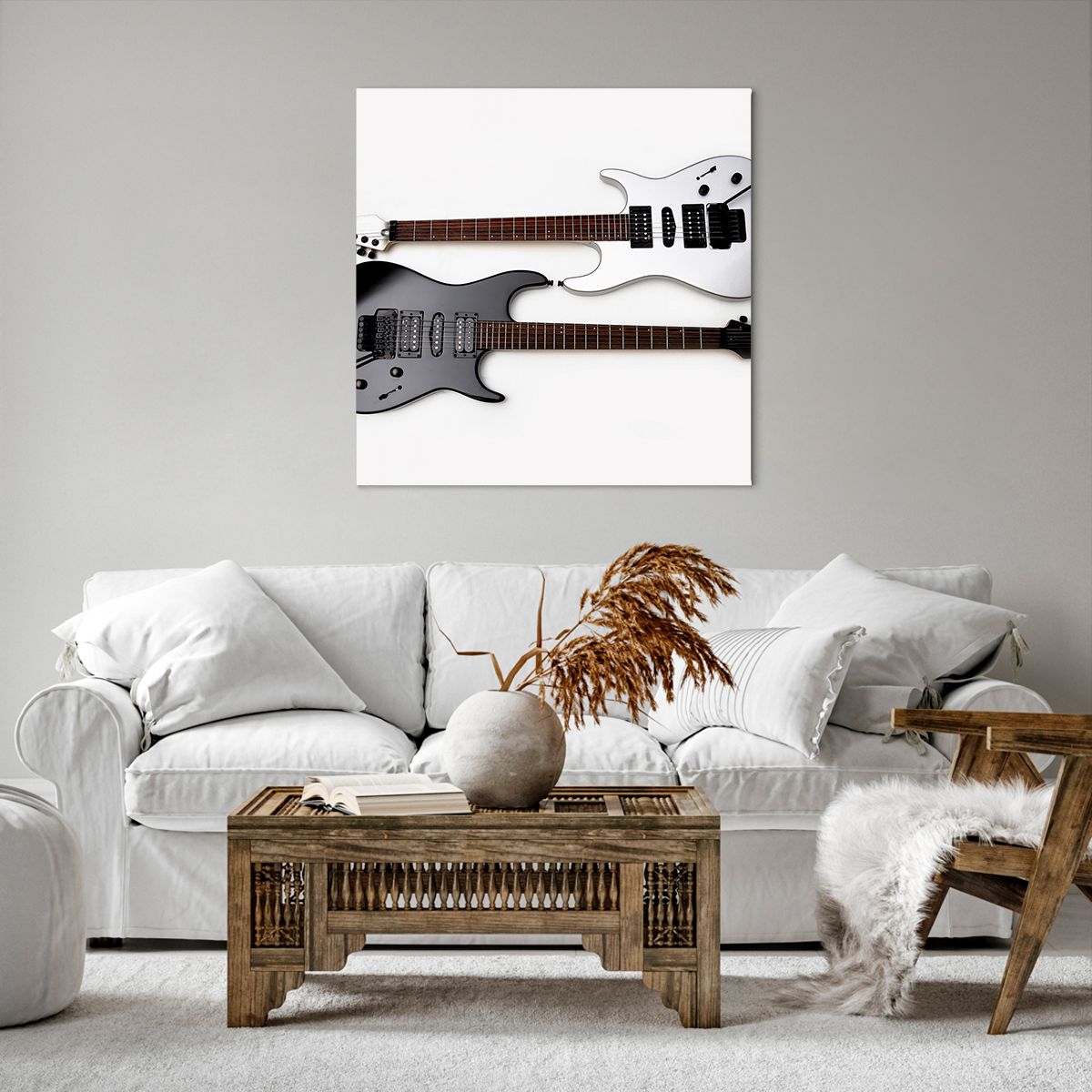 Obraz Na Płótnie - Gitara Muzyka  - 70X70 Cm - Ac70X70-0369