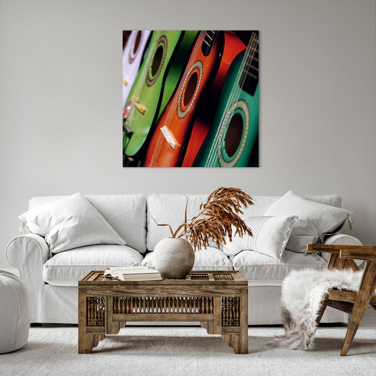 Obraz Na Płótnie - Gitara Muzyka Gra - 70X70 Cm - Ac70X70-2113