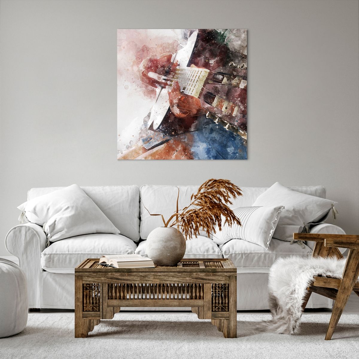 Obraz Na Płótnie - Muzyka Gitara - 70X70 Cm - Ac70X70-4000