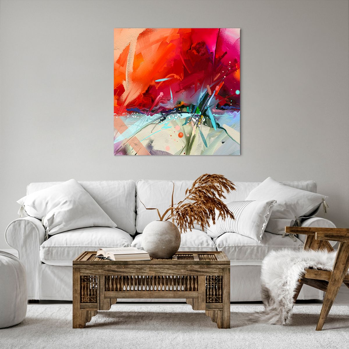 Obraz Na Płótnie - Kompozycja Dynamika - 70X70 Cm - Ac70X70-4036
