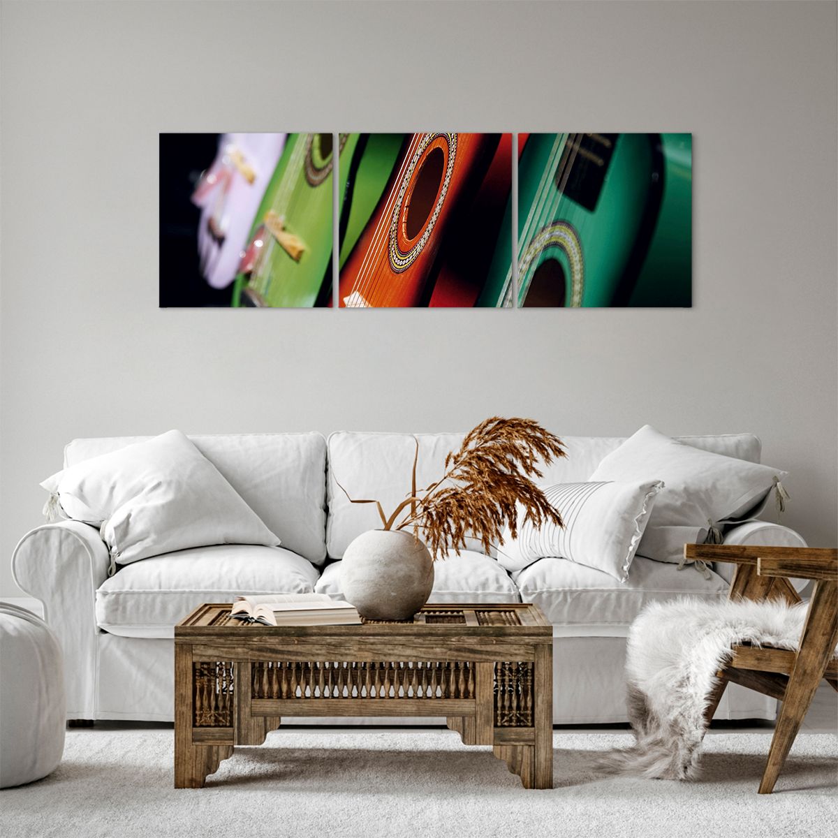 Obraz Na Płótnie - Gitara Muzyka Gra - 120X40 Cm - Ca120X40-2113