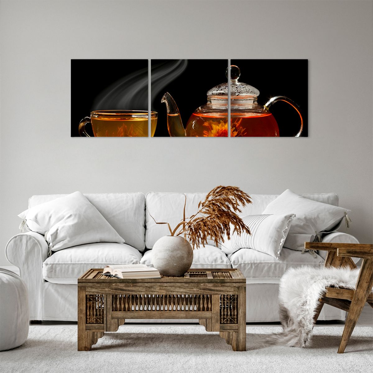 Obraz Na Płótnie - Herbata Napar  - 120X40 Cm - Ca120X40-2253