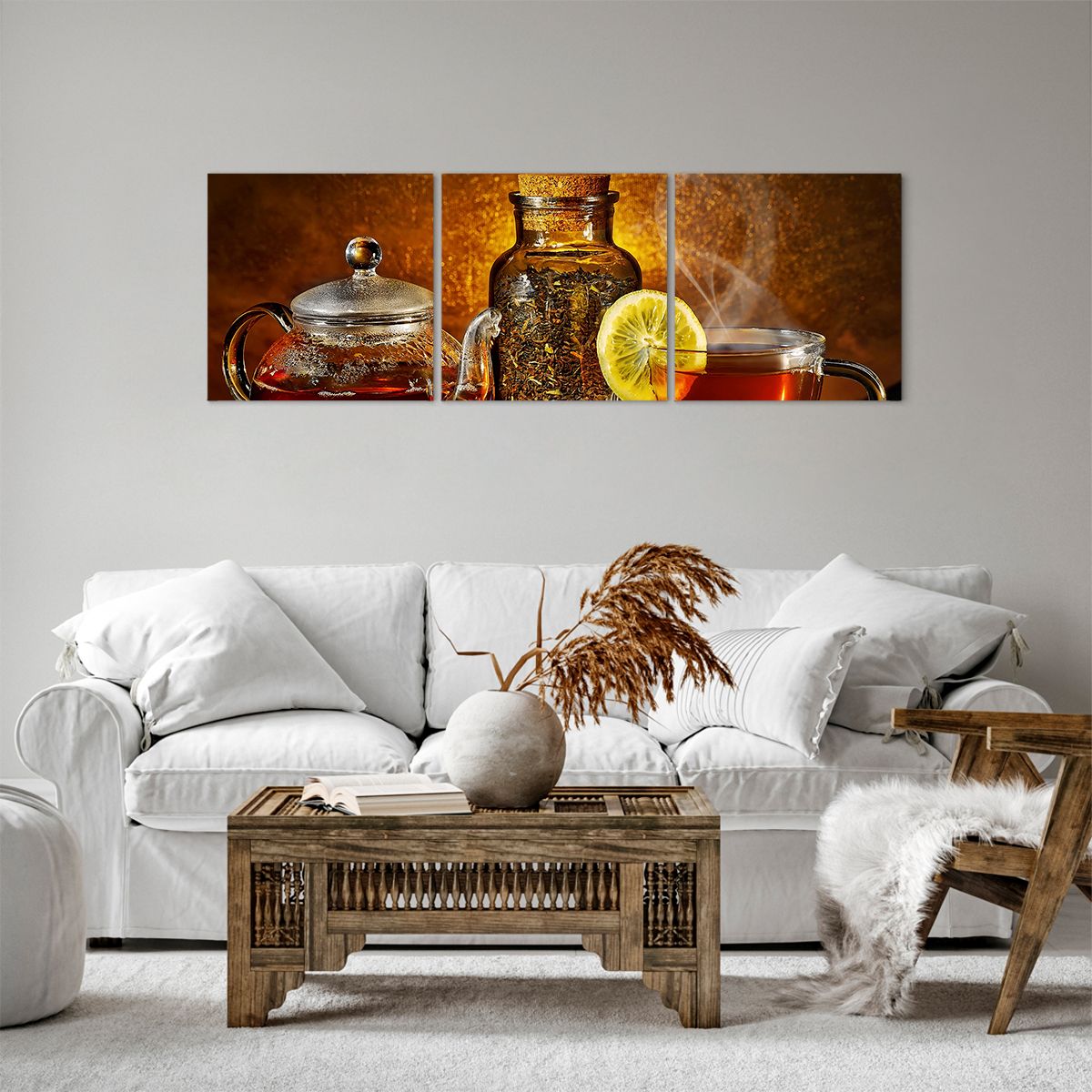 Obraz Na Płótnie - Herbata Napar  - 120X40 Cm - Ca120X40-2434