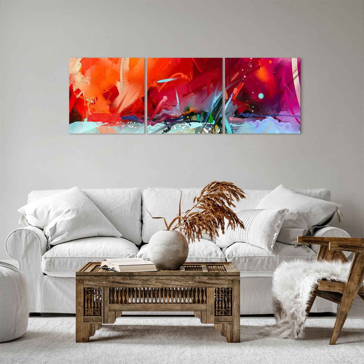 Obraz Na Płótnie - Kompozycja Dynamika - 120X40 Cm - Ca120X40-4036