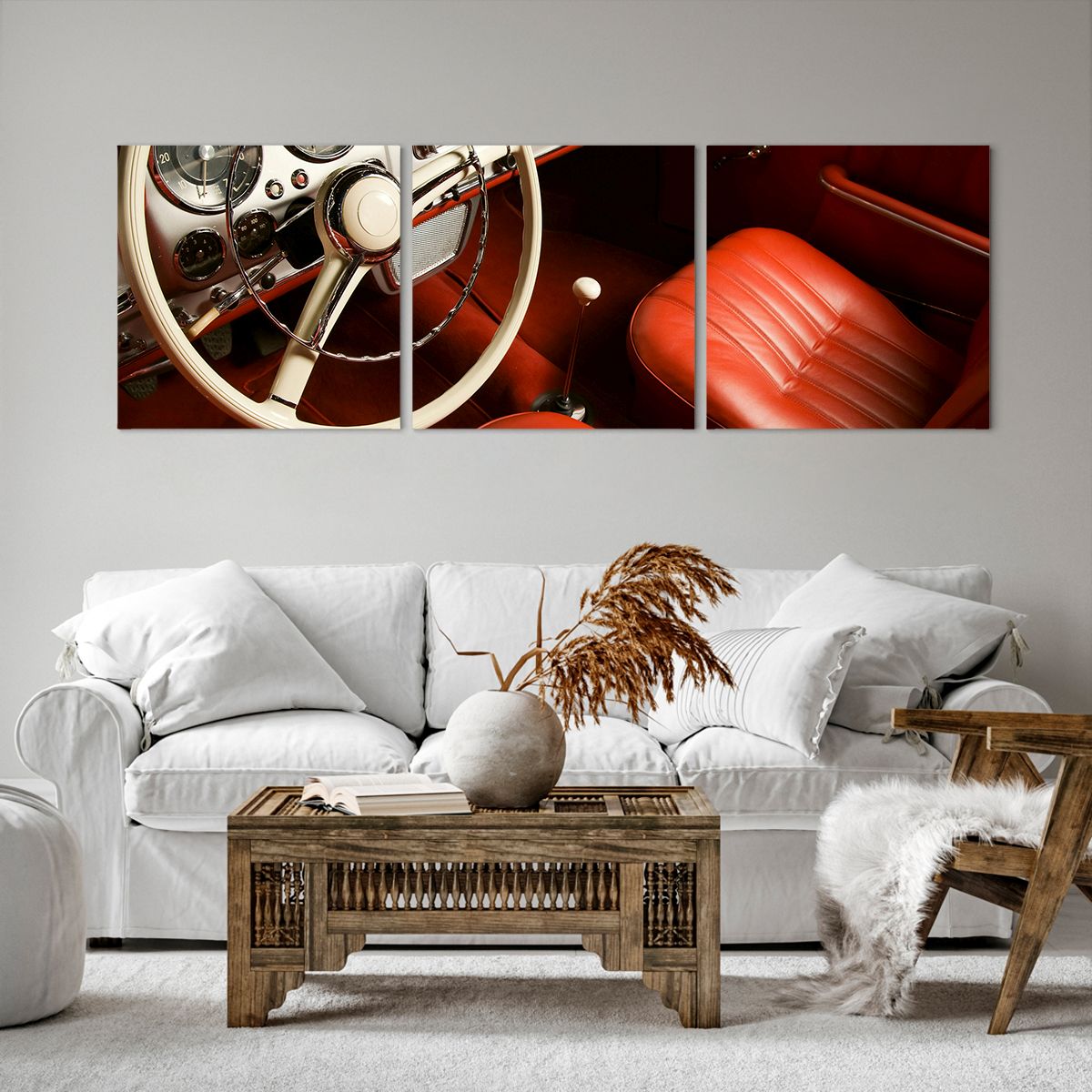Obraz Na Płótnie - Samochód Retro - 150X50 Cm - Ca150X50-0149