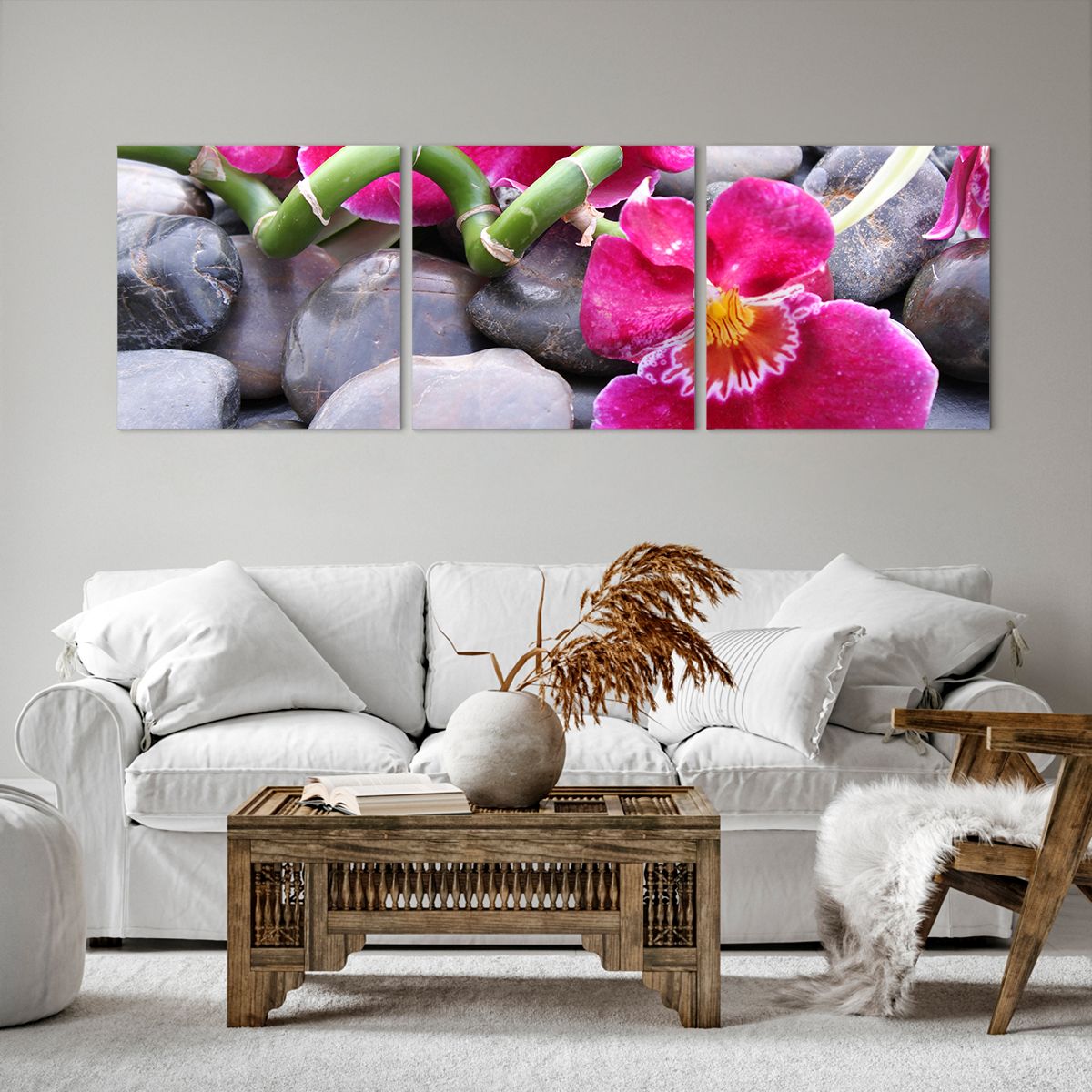Obraz Na Płótnie - Storczyk Kamień - 150X50 Cm - Ca150X50-0465
