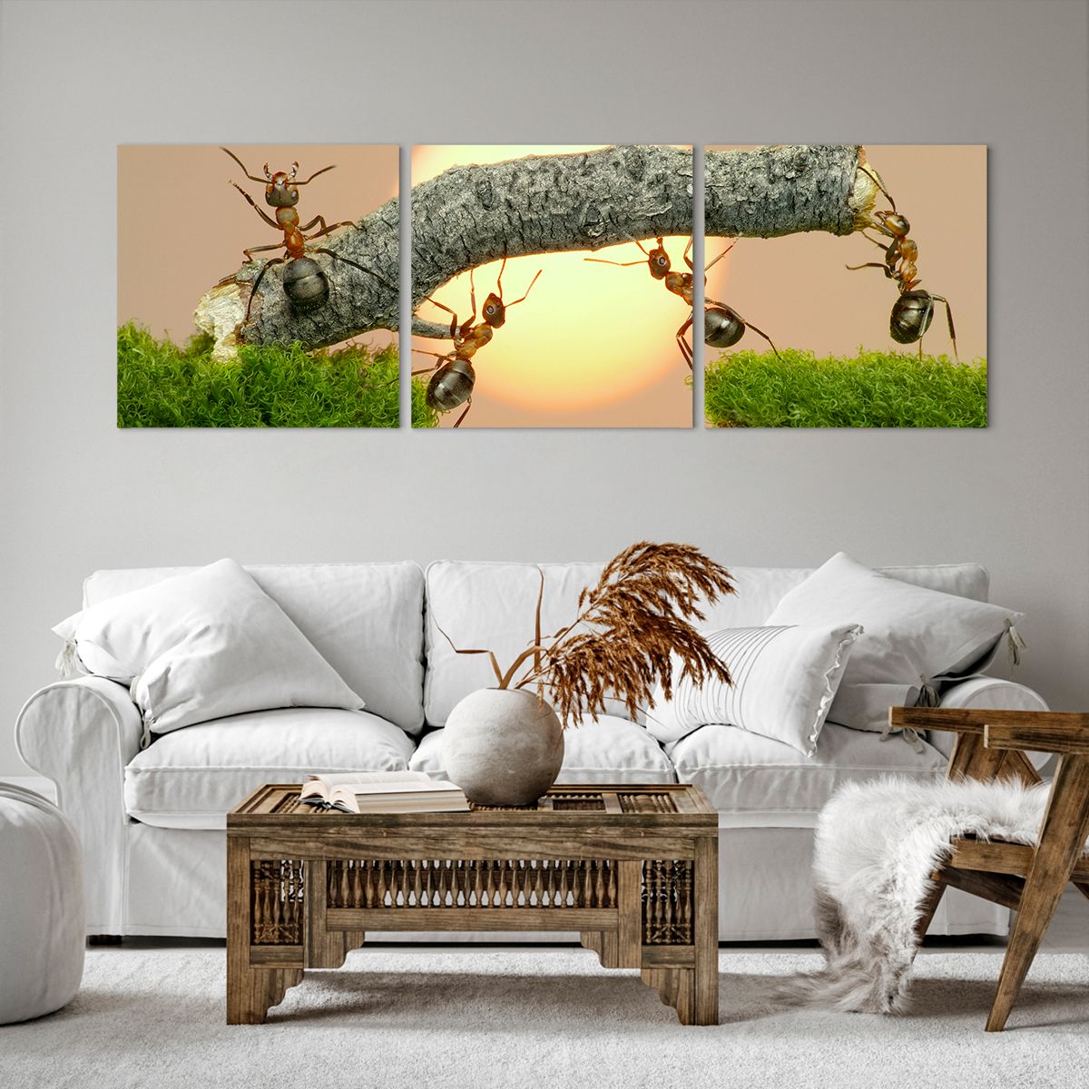 Obraz Na Płótnie - Przyroda Mrówka - 150X50 Cm - Ca150X50-2104