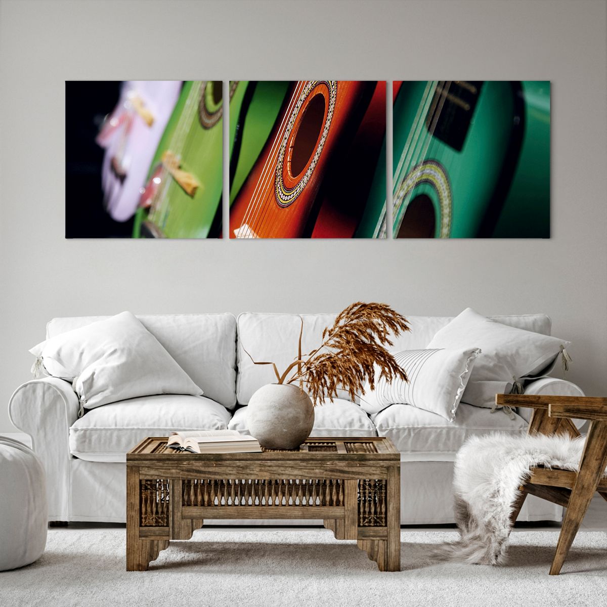 Obraz Na Płótnie - Gitara Muzyka Gra - 150X50 Cm - Ca150X50-2113