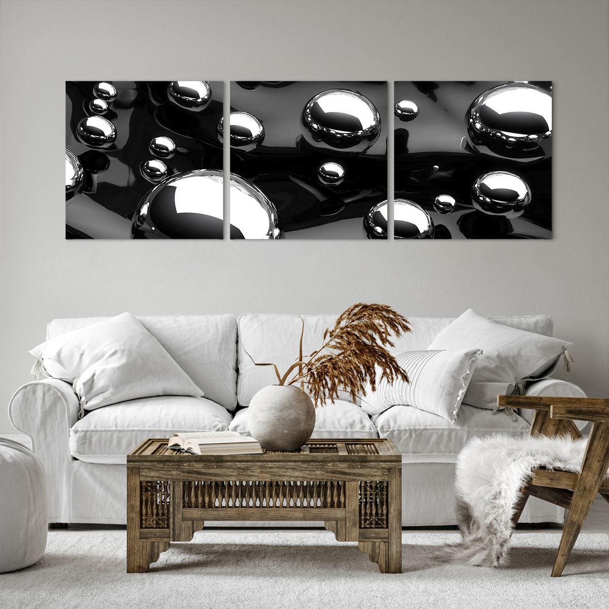 Obraz Na Płótnie - Kule Kompozycja - 150X50 Cm - Ca150X50-2525
