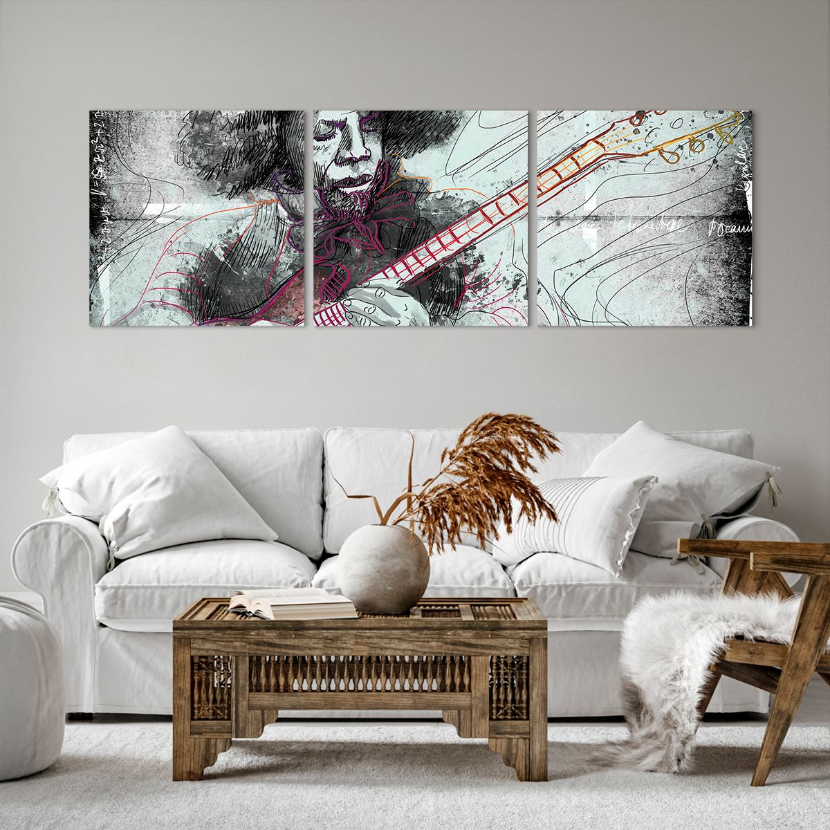 Obraz Na Płótnie - Gitara Muzyka  - 150X50 Cm - Ca150X50-2559