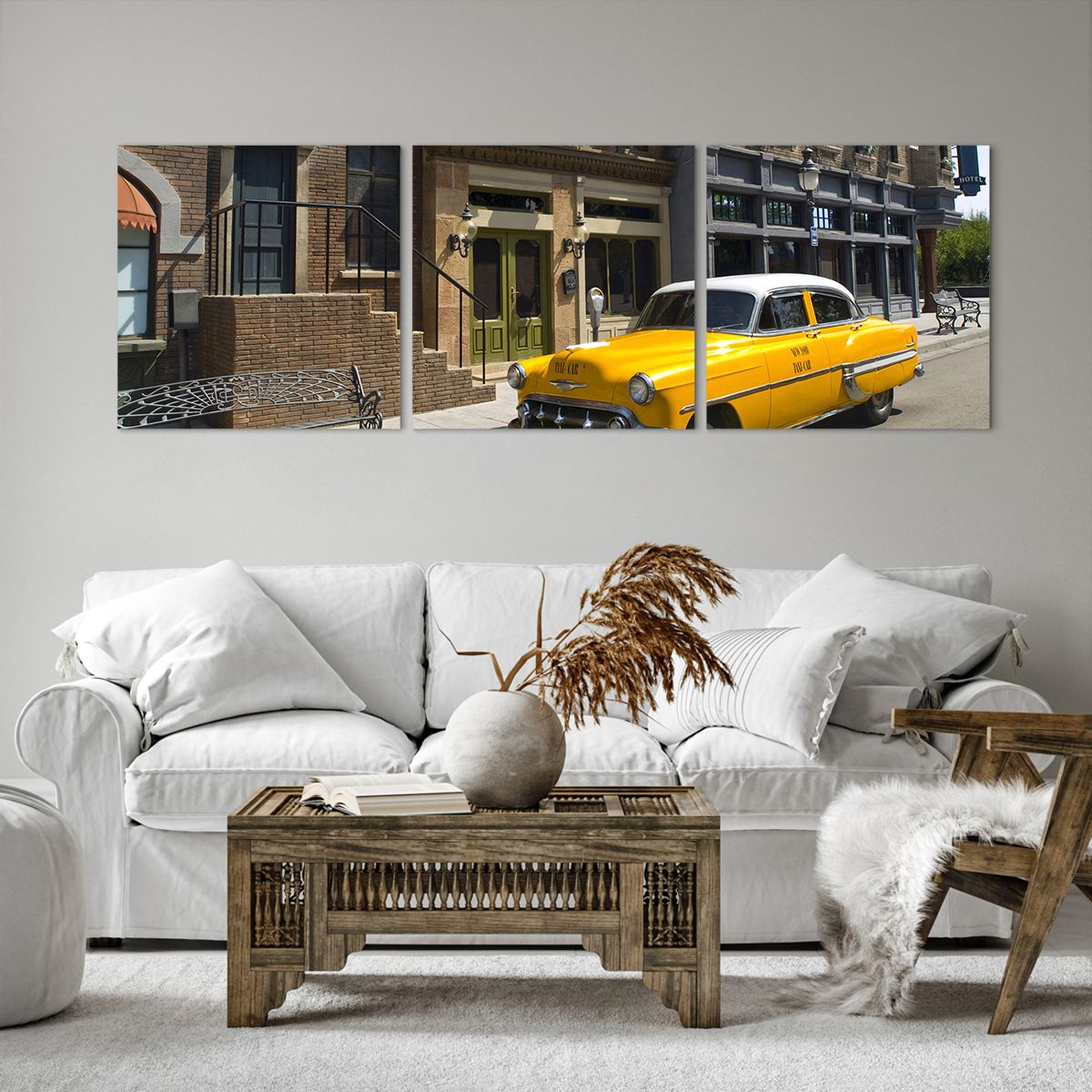 Obraz Na Płótnie - Samochód Ulica - 150X50 Cm - Ca150X50-2569