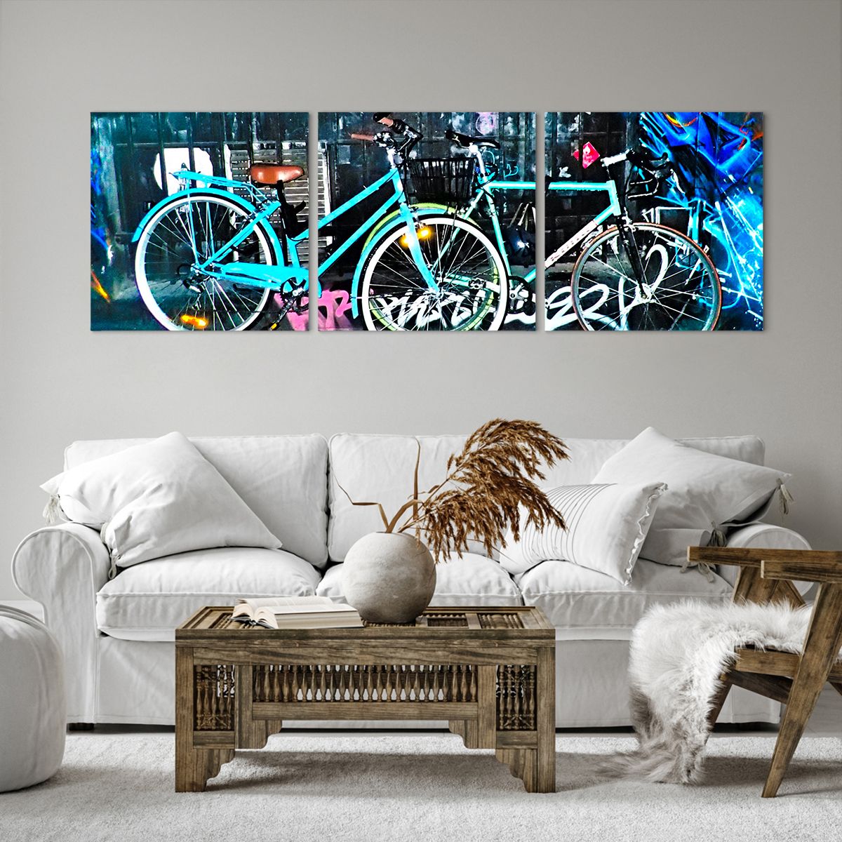 Obraz Na Płótnie - Rower Ulica - 150X50 Cm - Ca150X50-2949