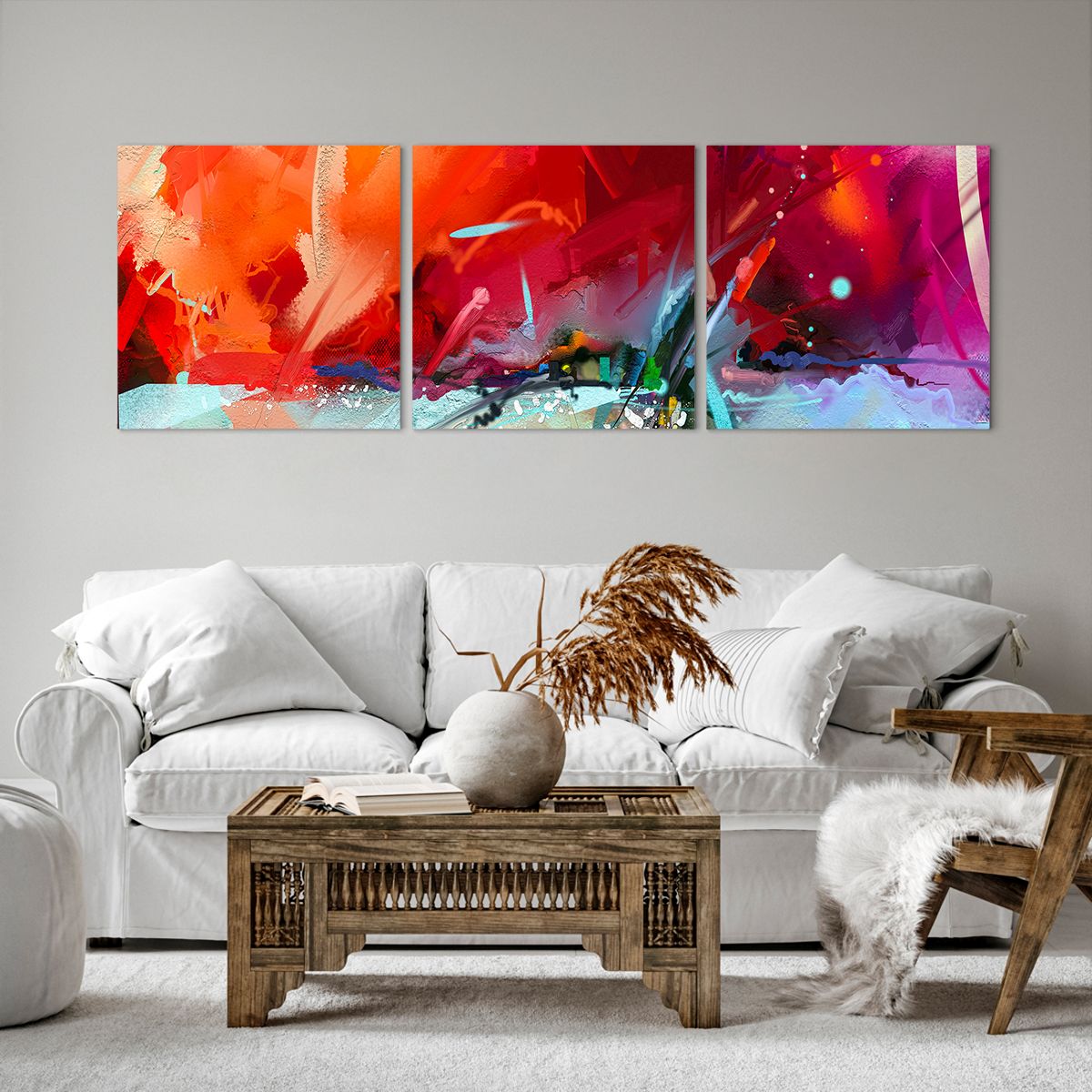 Obraz Na Płótnie - Kompozycja Dynamika - 150X50 Cm - Ca150X50-4036