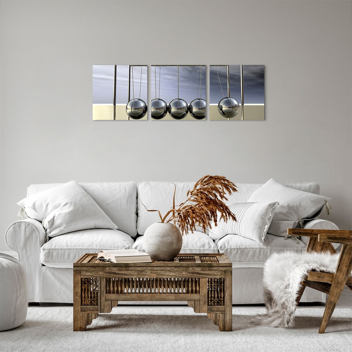 Obraz Na Płótnie - Kule Kompozycja - 90X30 Cm - Ca90X30-0252