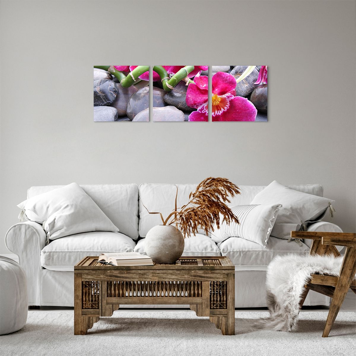 Obraz Na Płótnie - Storczyk Kamień - 90X30 Cm - Ca90X30-0465