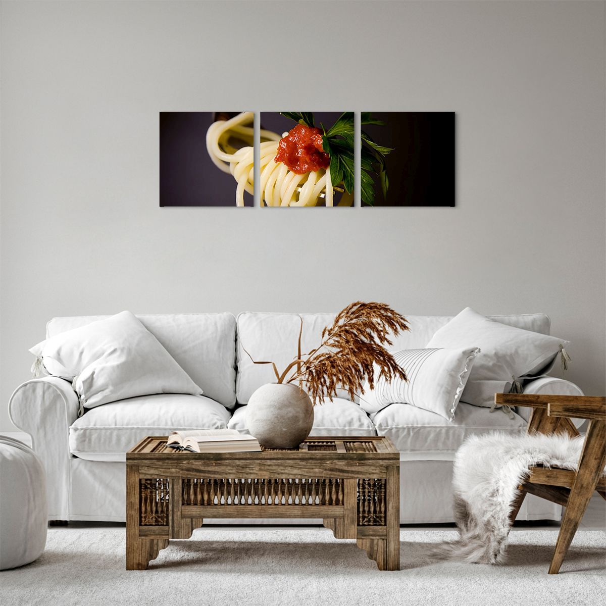 Obraz Na Płótnie - Spaghetti Sos  - 90X30 Cm - Ca90X30-1307
