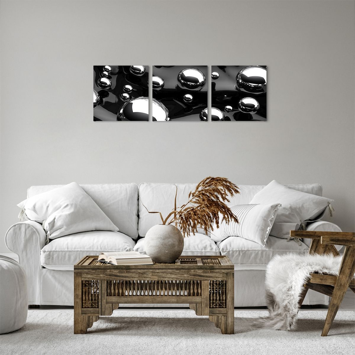 Obraz Na Płótnie - Kule Kompozycja - 90X30 Cm - Ca90X30-2525
