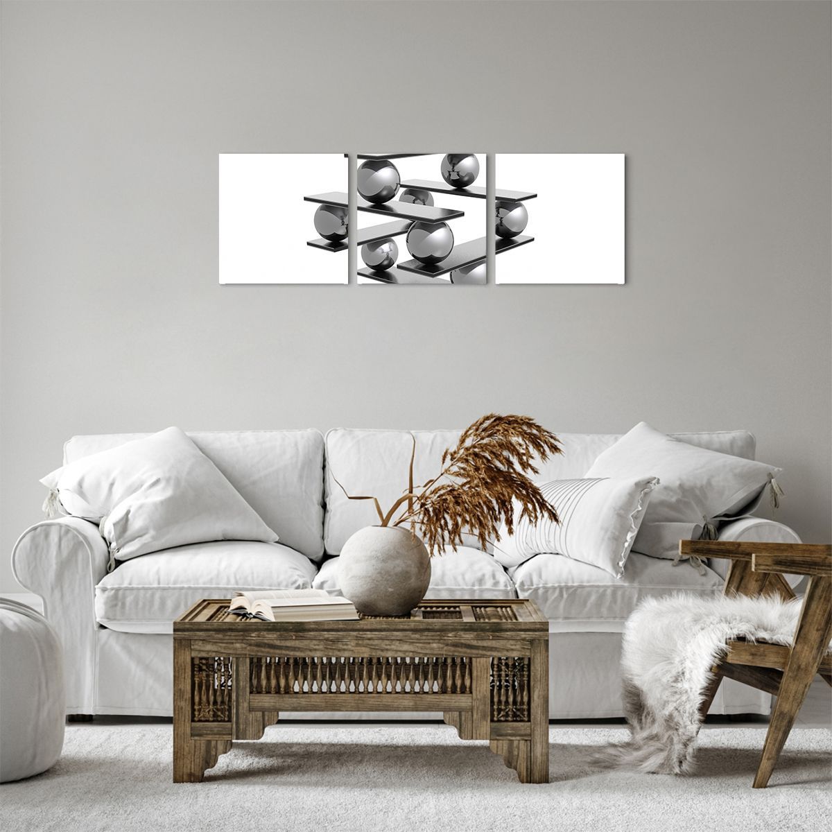 Obraz Na Płótnie - Kompozycja Kule - 90X30 Cm - Ca90X30-2640
