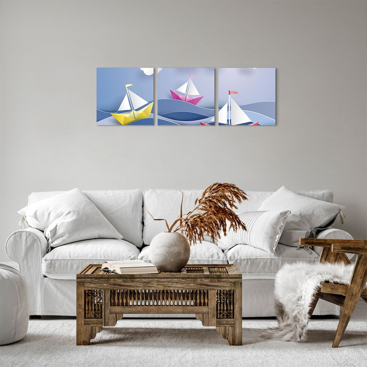 Obraz Na Płótnie - Statek Rysunek - 90X30 Cm - Ca90X30-2964