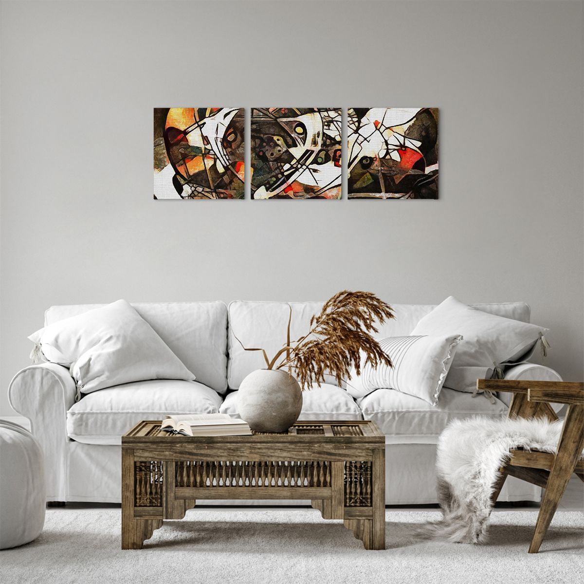 Obraz Na Płótnie - Dynamika Kontrasty - 90X30 Cm - Ca90X30-3452