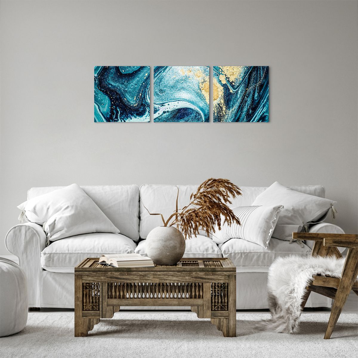 Obraz Na Płótnie - Kompozycja Barw - 90X30 Cm - Ca90X30-3493