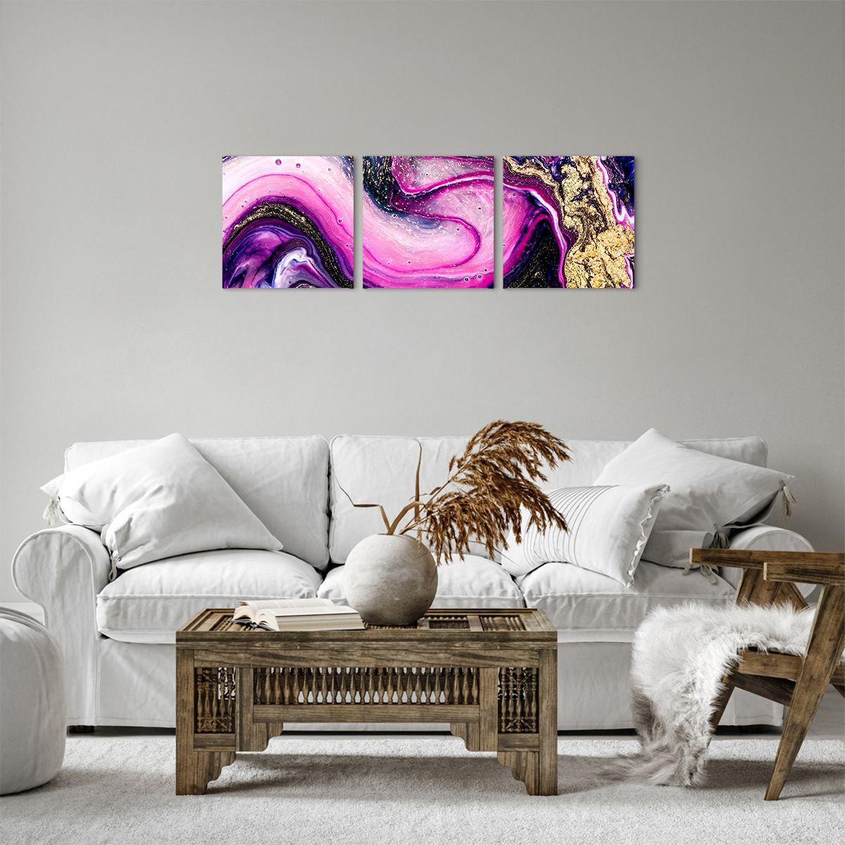 Obraz Na Płótnie - Kompozycja Barw - 90X30 Cm - Ca90X30-3502