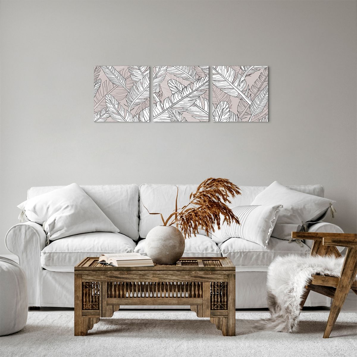 Obraz Na Płótnie - Pióra Kompozycja  - 90X30 Cm - Ca90X30-3560