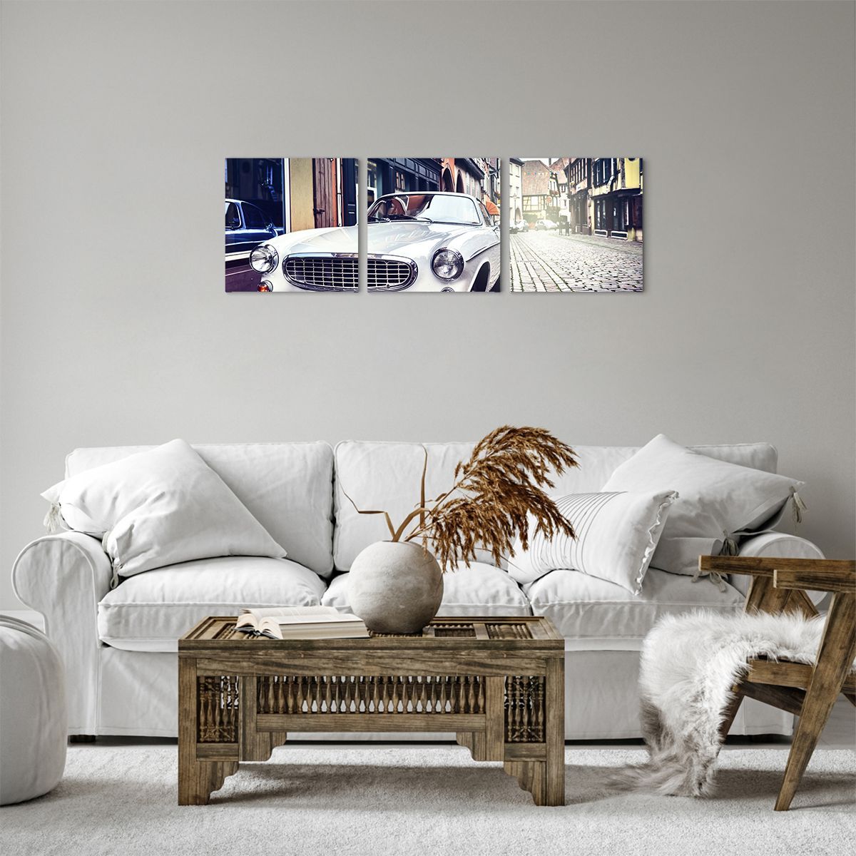 Obraz Na Płótnie - Samochód Uliczka - 90X30 Cm - Ca90X30-3677