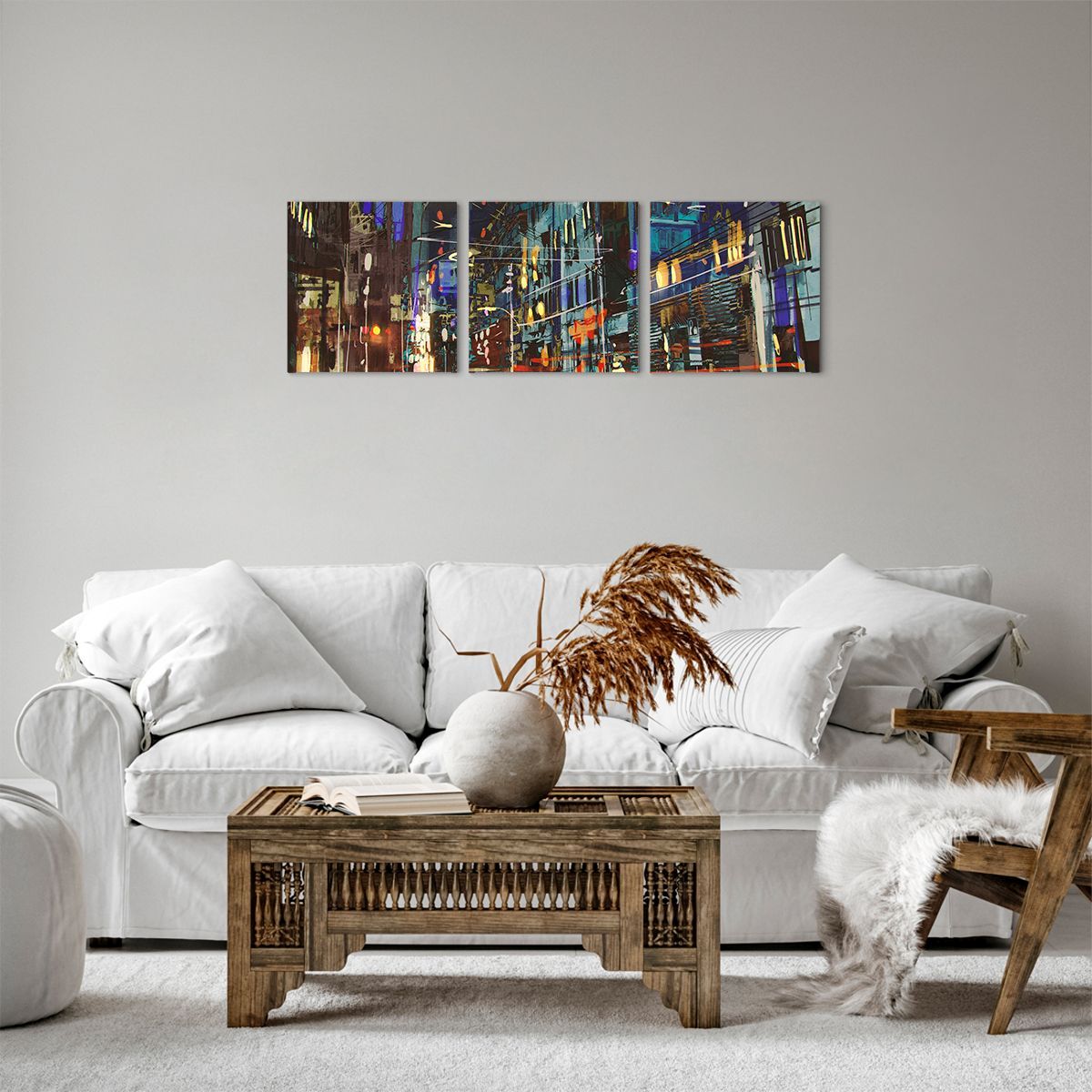 Obraz Na Płótnie - Miasto Centrum Auto - 90X30 Cm - Ca90X30-3787