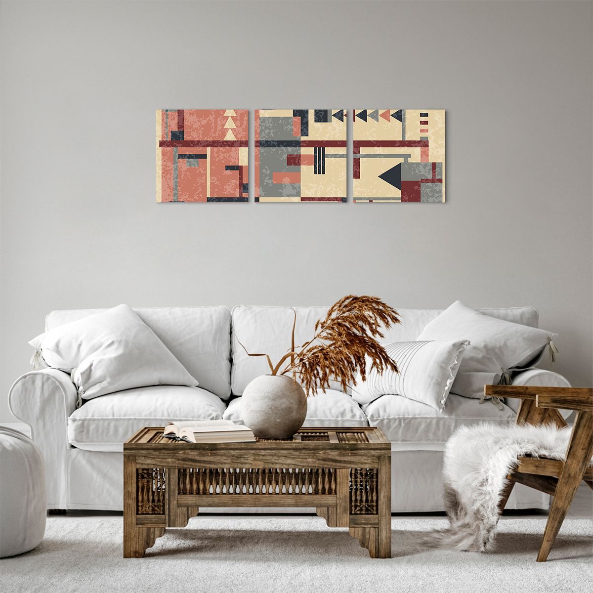 Obraz Na Płótnie - Kompozycja Kolory - 90X30 Cm - Ca90X30-3863