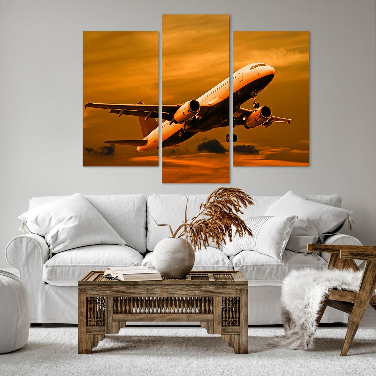 Obraz Na Płótnie - Samolot Start - 130X100 Cm - Cb130X100-0368